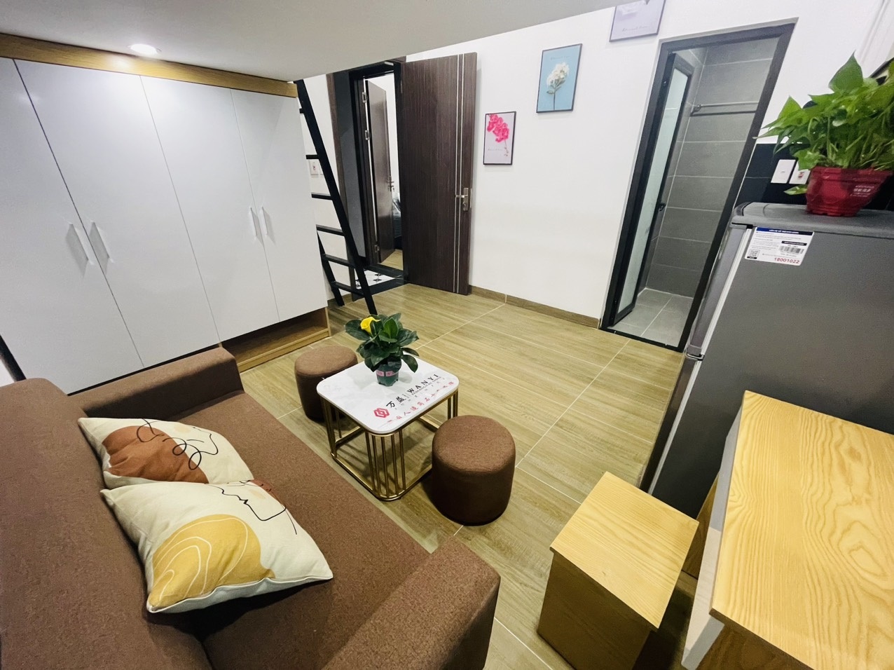 Phòng trọ Duplex 25m2 tại HY Home 2 Xuân Đỉnh - Bắc Từ Liêm - Phòng khách