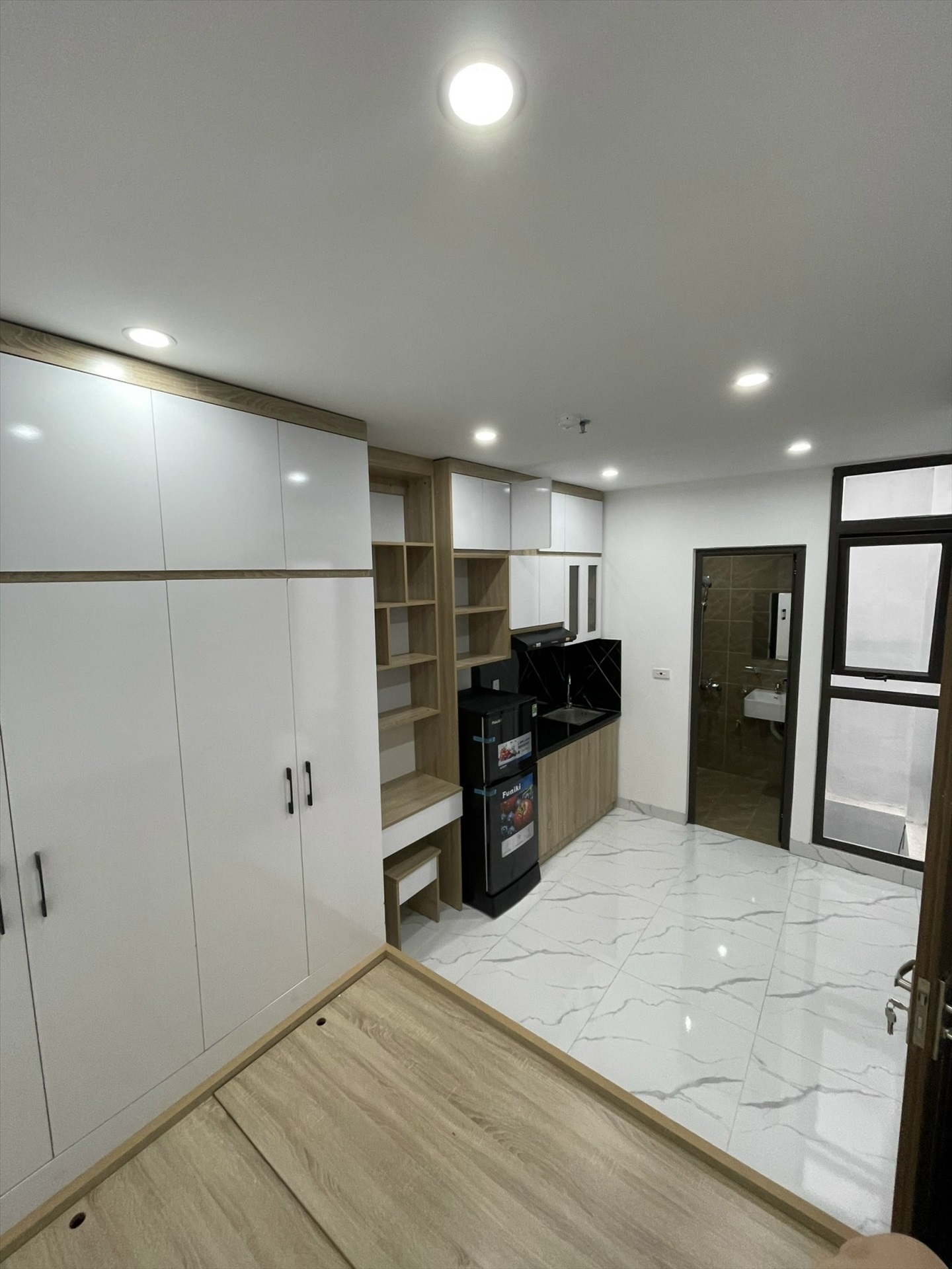 Phòng trọ Studio 18m2 tại HY Home 1 Xuân Đỉnh - Bắc Từ Liêm - Phòng bếp