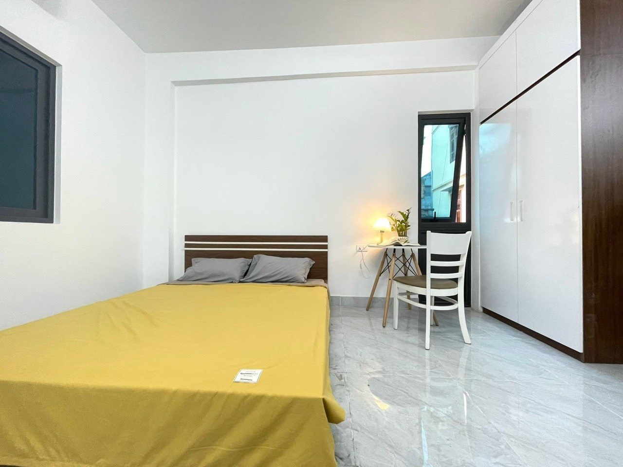 Phòng trọ Studio 23m2 tại Happyhomes 1 Trần Cung - Bắc Từ Liêm - Phòng ngủ