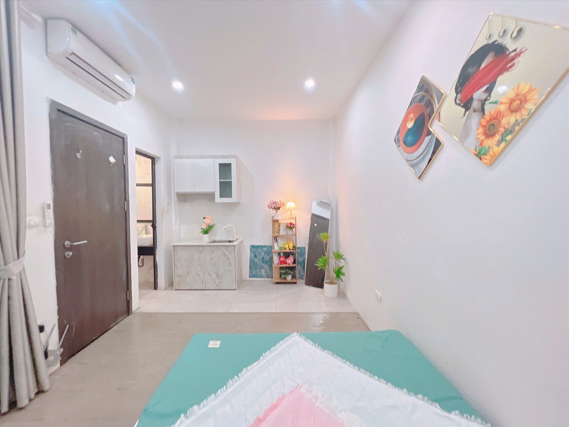 Phòng trọ Studio 22m2 tại HappyHomes Trần Quốc Vượng - Cầu Giấy - Phòng ngủ