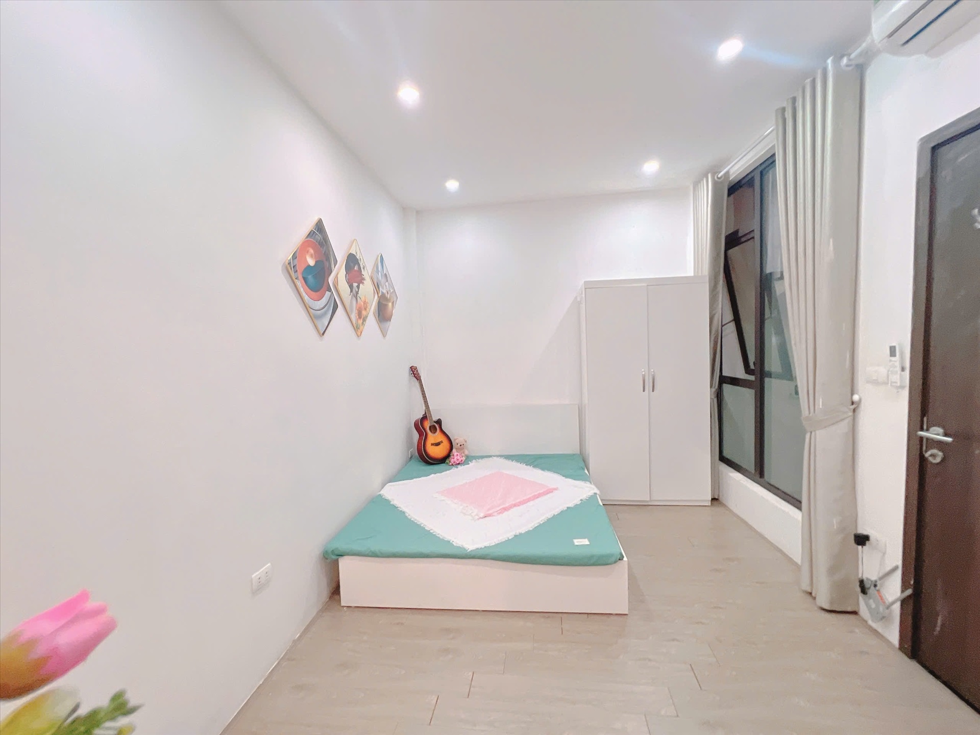 Phòng trọ Studio 22m2 tại HappyHomes Trần Quốc Vượng - Cầu Giấy - Phòng ngủ