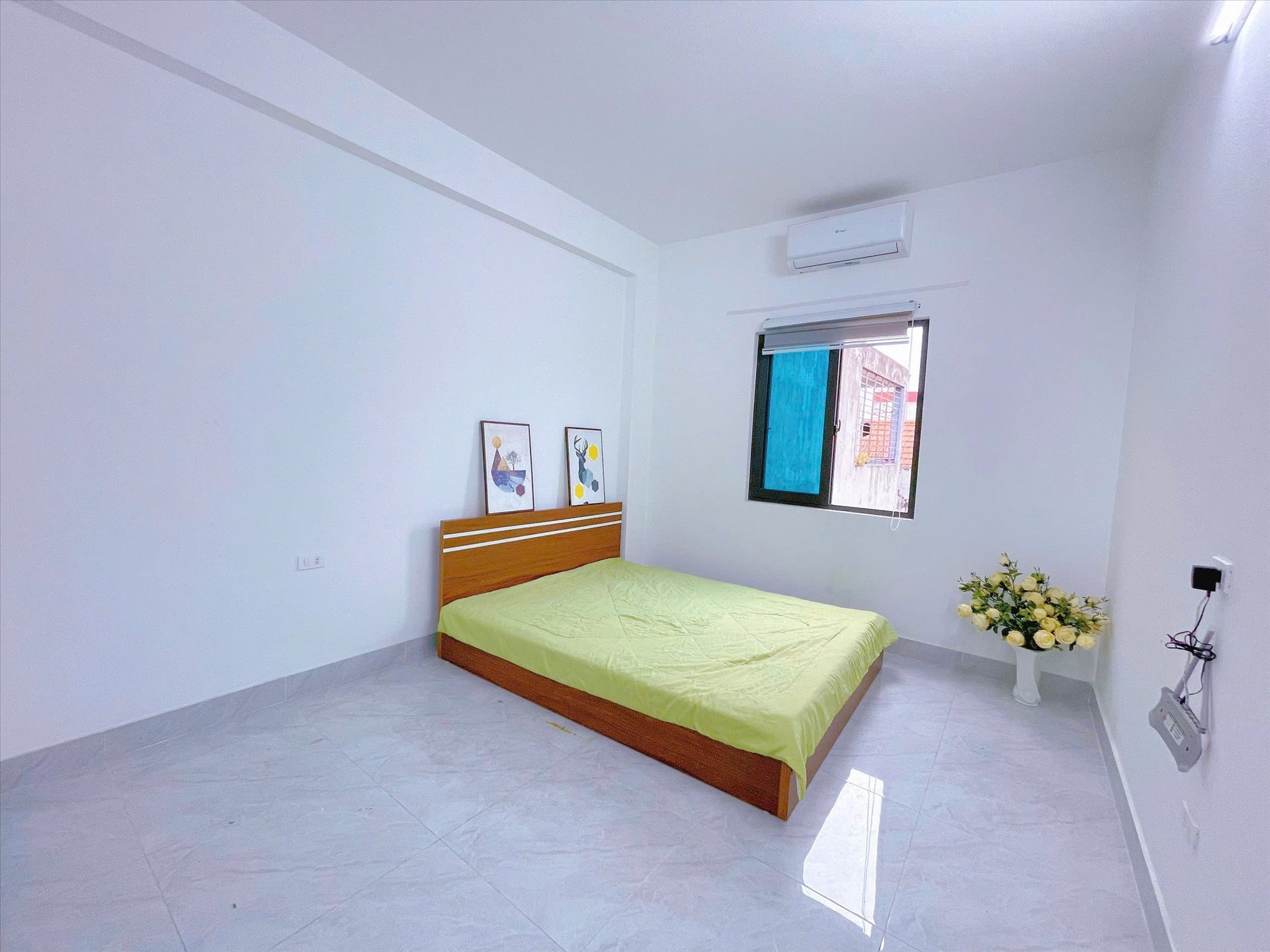 Phòng trọ Studio 22m2 tại Happyhomes 1 Trần Cung - Bắc Từ Liêm - Phòng ngủ