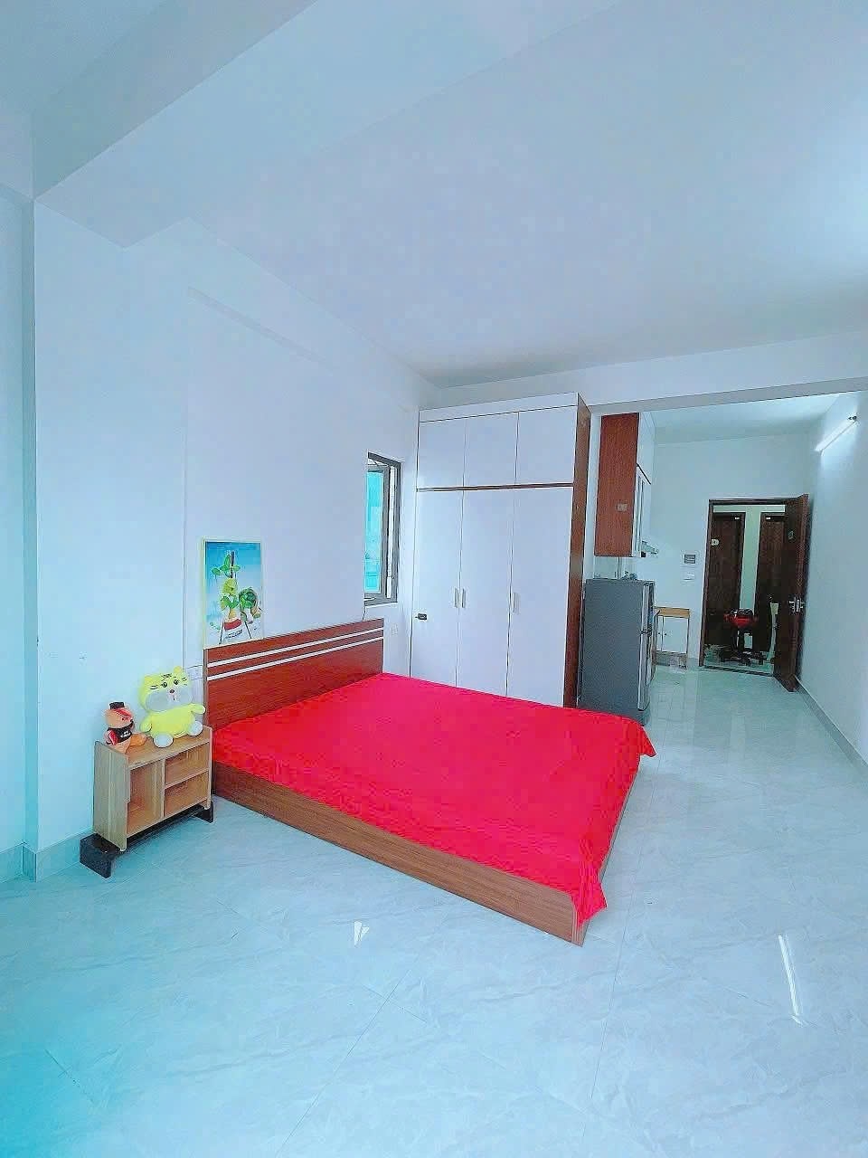 Phòng trọ Studio 20m2 tại Happyhomes 1 Trần Cung - Bắc Từ Liêm - Phòng ngủ