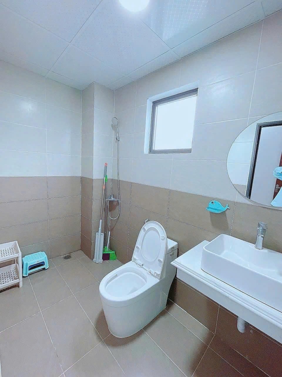 Phòng trọ Studio 20m2 tại Happyhomes 1 Trần Cung - Bắc Từ Liêm - Phòng tắm