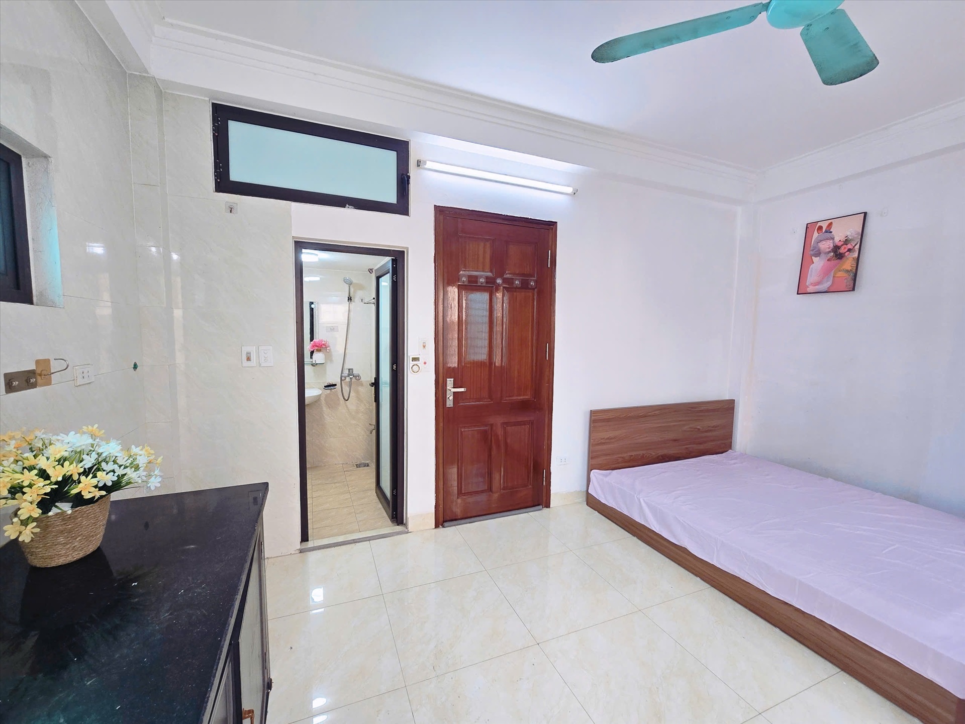 Phòng trọ Studio 22m2 tại Happy Homes 4 Trần Bình - Cầu Giấy - Phòng ngủ