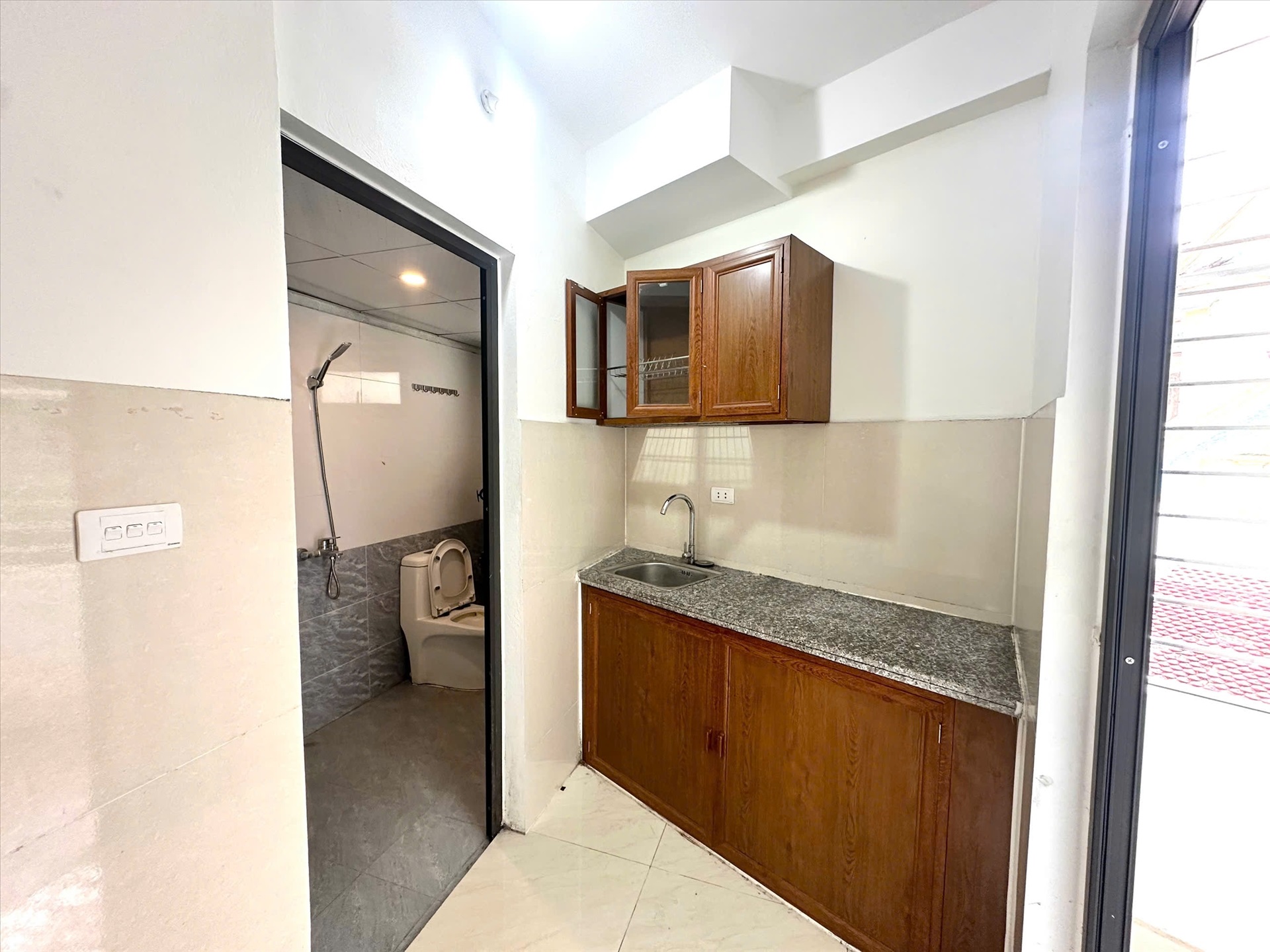 Phòng trọ Studio 35m2 tại Shome Cầu Diễn - Bắc Từ Liêm - Phòng bếp