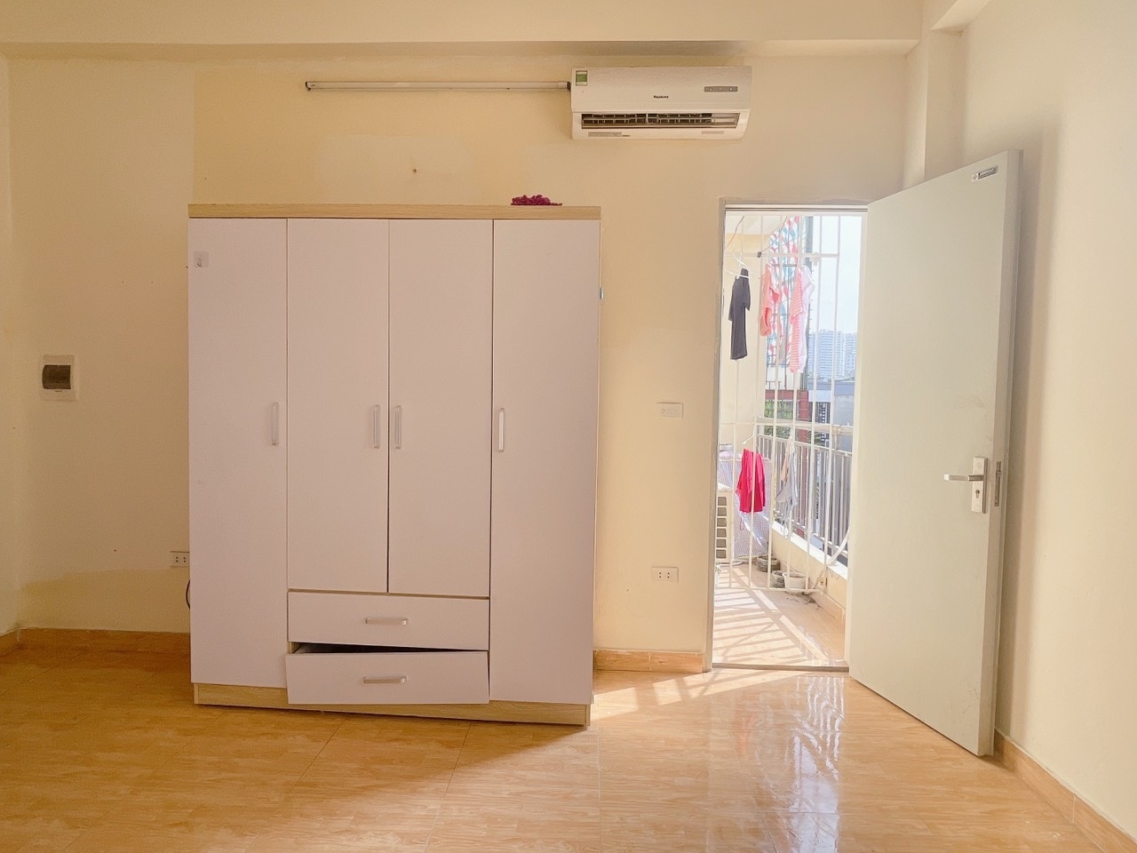 Phòng trọ Studio 22m2 tại Happyhomes 4 Lạc Long Quân - Tây Hồ - Phòng ngủ