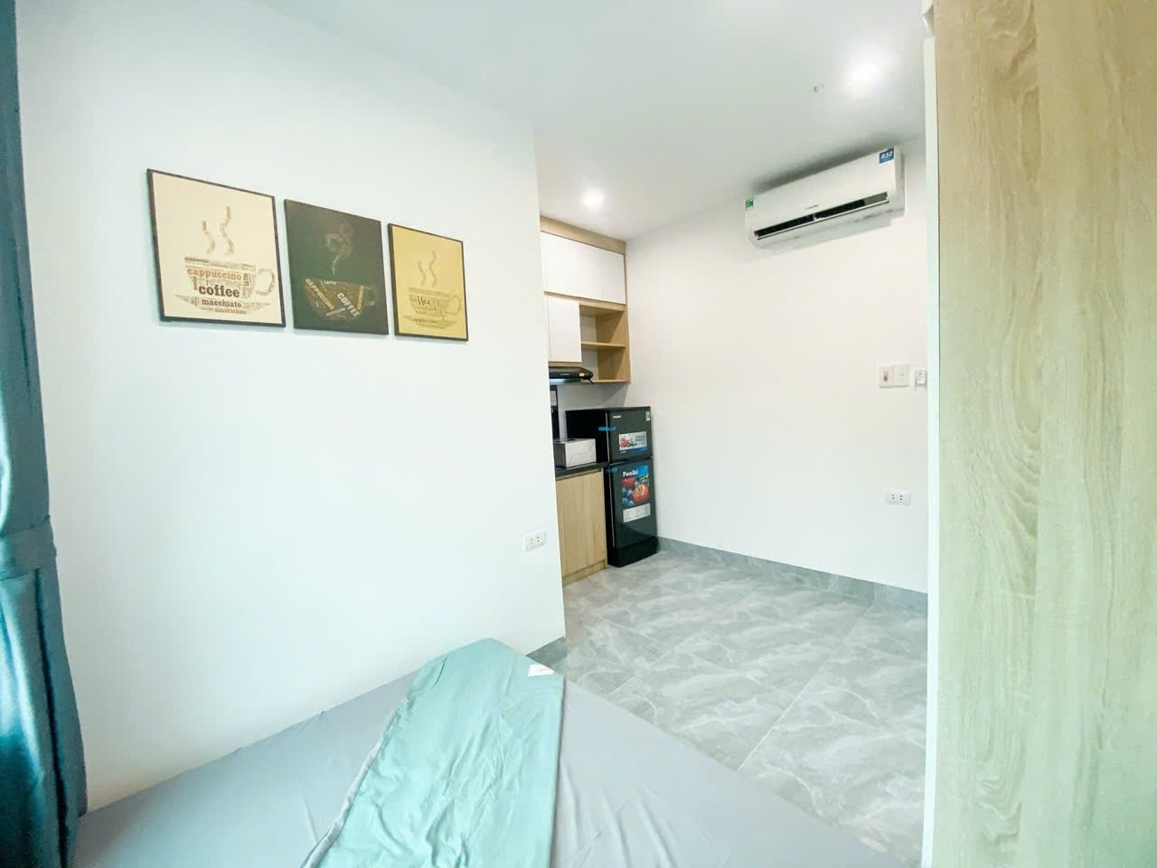 Phòng trọ Studio 18m2 tại Shome Trần Cung - Cầu Giấy - Phòng ngủ