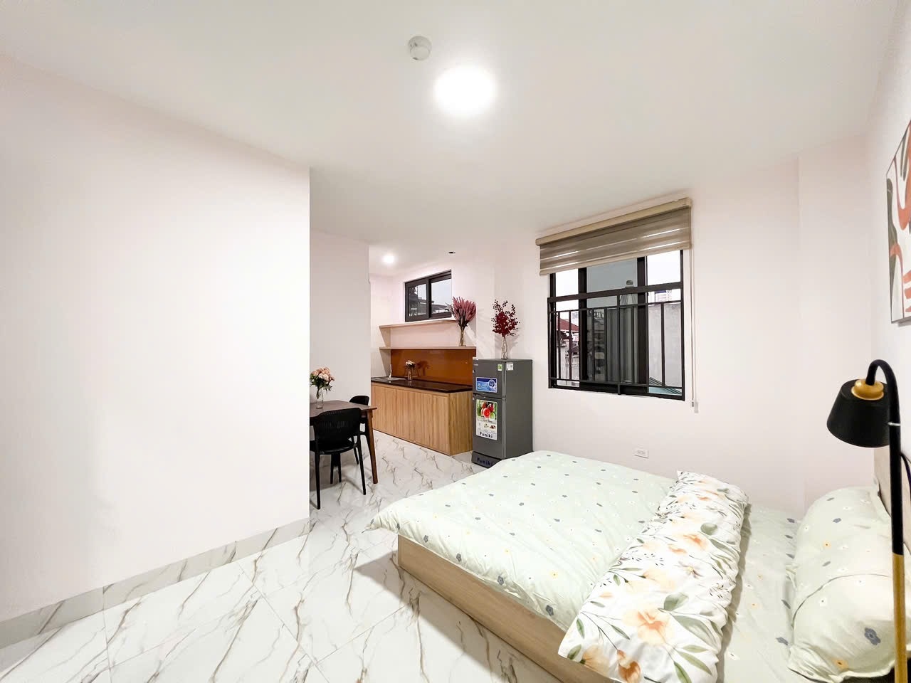 Phòng trọ Studio 25m2 tại Shome Văn Hương - Đống Đa - Phòng ngủ