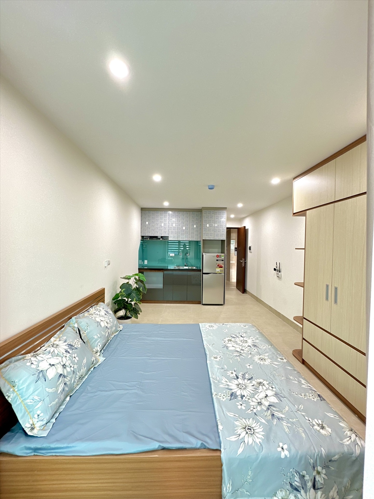 Phòng trọ Studio 30m2 tại TT House 2 Đường Láng - Đống Đa - Phòng ngủ