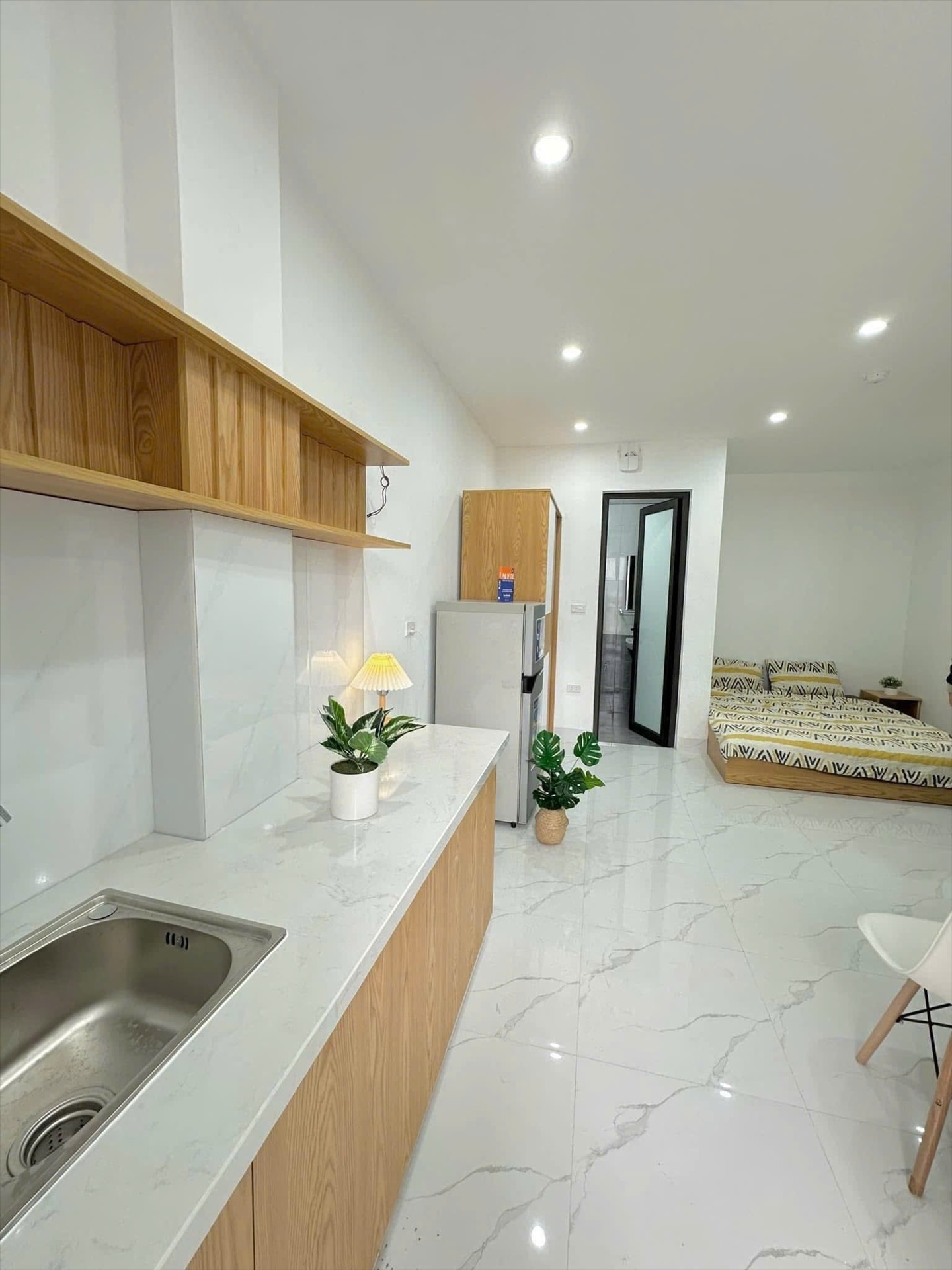 Phòng trọ Studio 25m2 tại CH Home Phú Mỹ - Nam Từ Liêm - Phòng ngủ