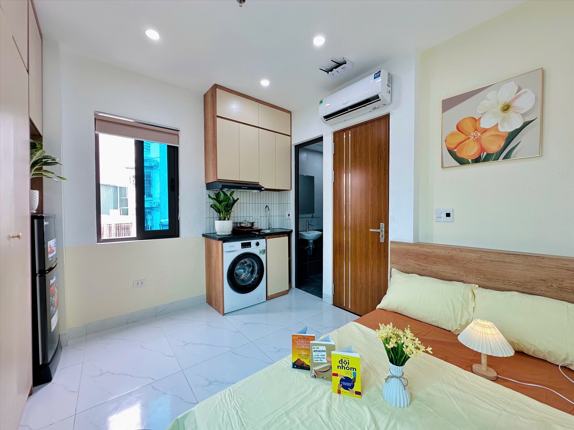 Phòng trọ Studio 22m2 tại Suha Home Tam Trinh - Hoàng Mai - Phòng bếp