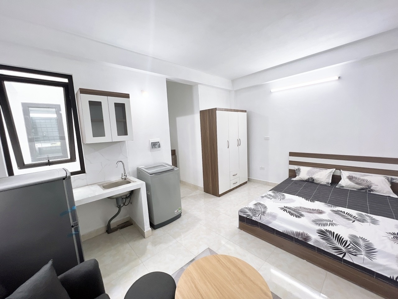 Phòng trọ Studio 25m2 tại QHOME Quan Nhân - Thanh Xuân - Phòng ngủ
