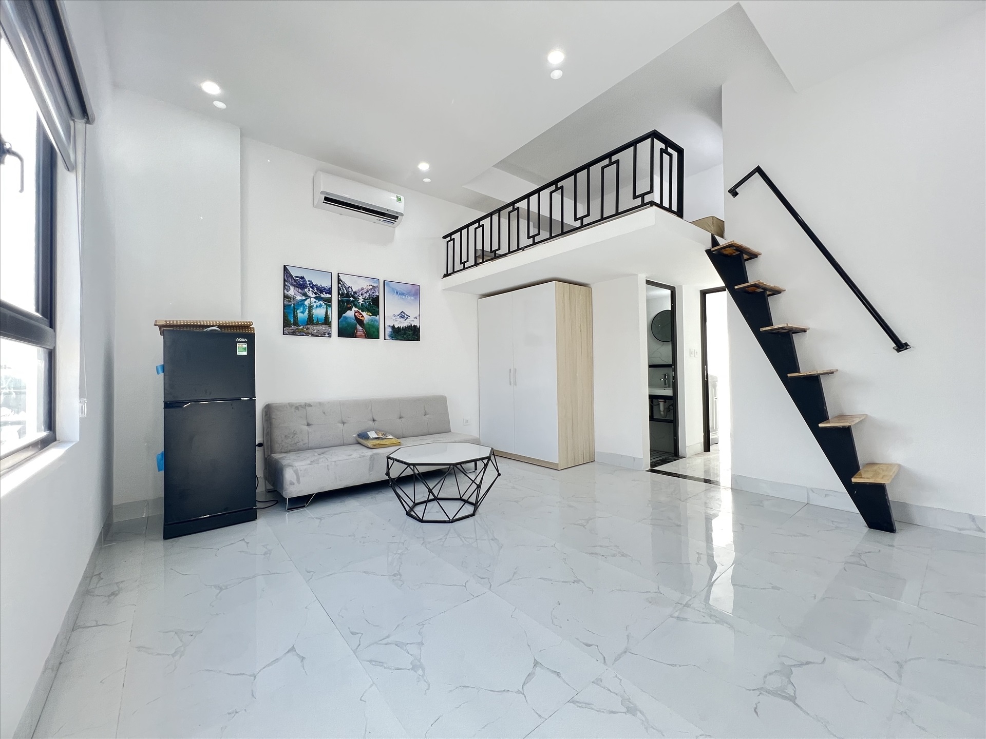 Phòng trọ Duplex 30m2 tại CTC Home 1 Trương Định - Hoàng Mai - Phòng khách