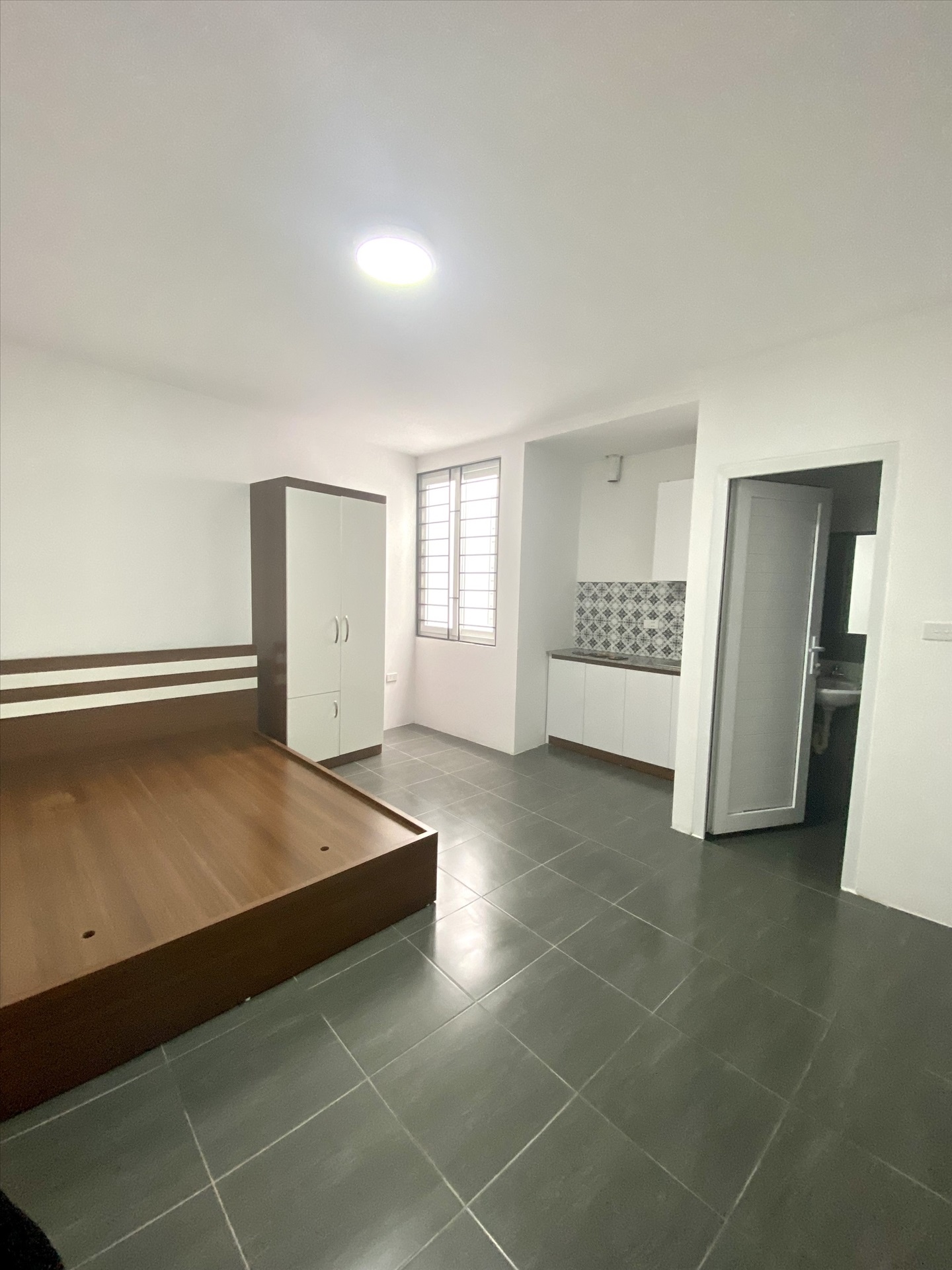 Phòng trọ Studio 20m2 tại NV Home 1 Võ Chí Công - Cầu Giấy - Phòng ngủ