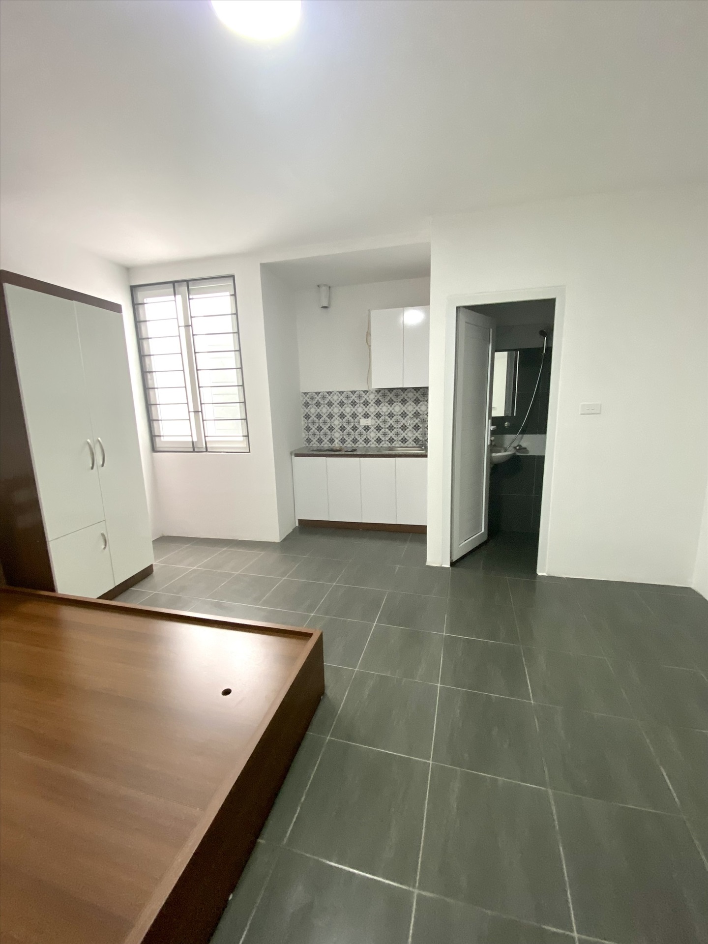 Phòng trọ Studio 20m2 tại NV Home 1 Võ Chí Công - Cầu Giấy - Phòng ngủ