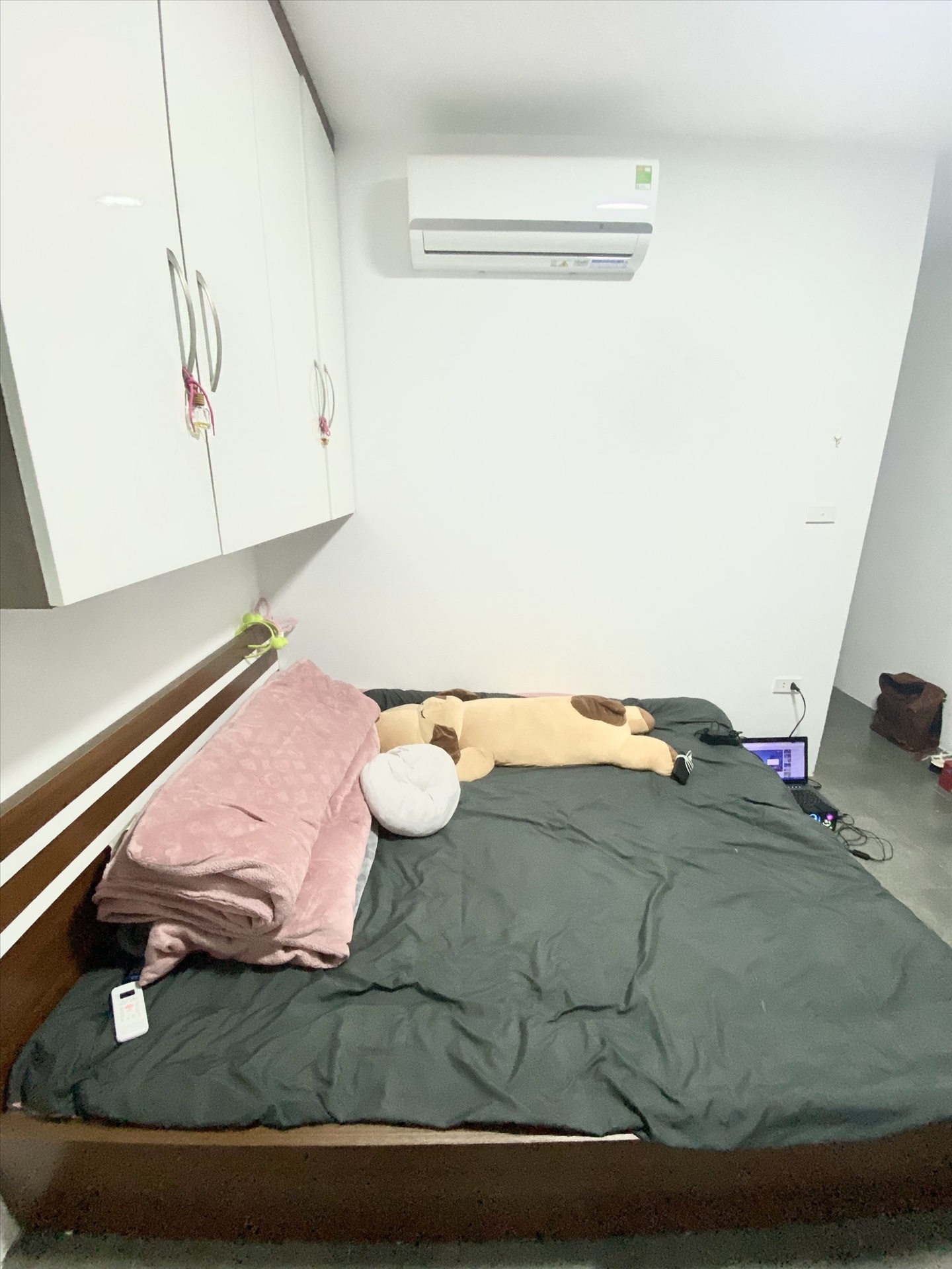 Phòng trọ Studio 17m2 tại NV Home Hoàng An - Đống Đa - Phòng ngủ