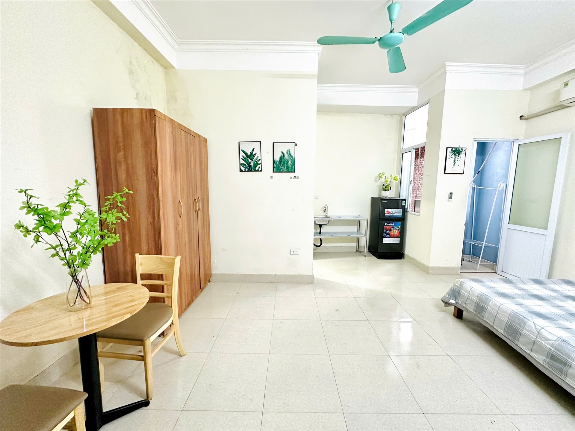 Phòng trọ Studio 25m2 tại TT House 2 Trung Kính - Cầu Giấy - Phòng ngủ