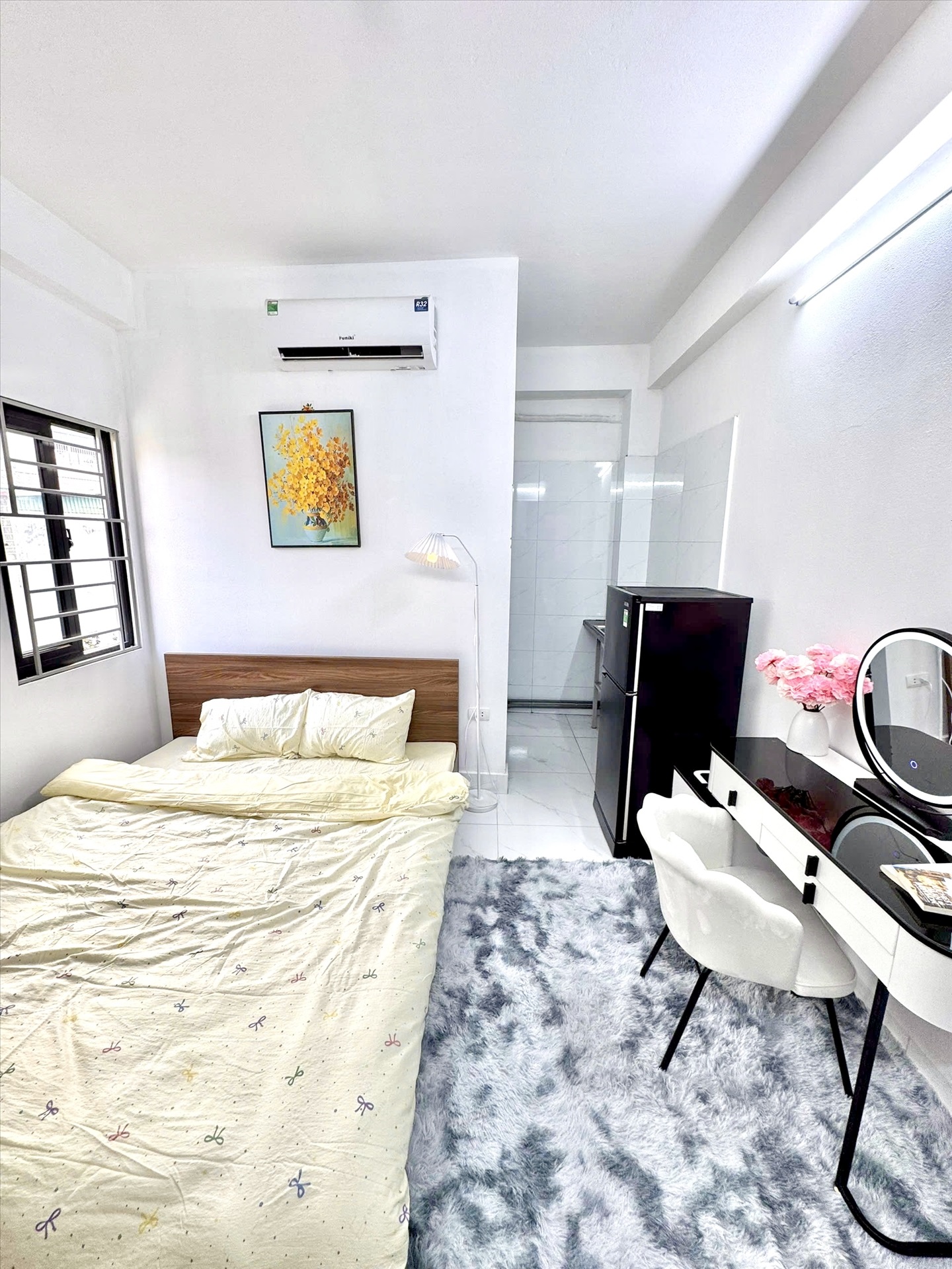 Phòng trọ Studio 25m2 tại Time House 6 Trần Cung - Bắc Từ Liêm - Phòng ngủ