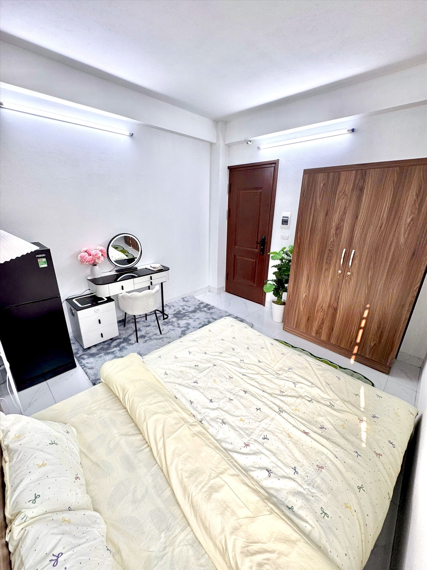 Phòng trọ Studio 25m2 tại Time House 6 Trần Cung - Bắc Từ Liêm - Phòng ngủ