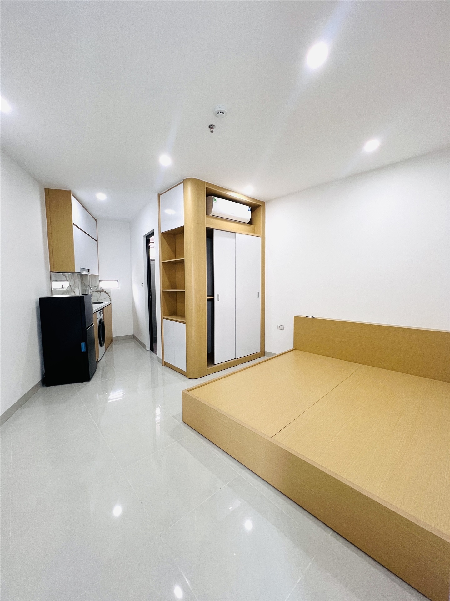 Phòng trọ Studio 25m2 tại Friends Team 1 Khương Trung - Thanh Xuân - Phòng ngủ