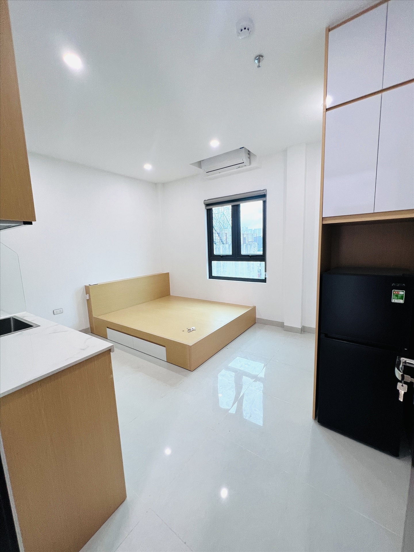 Phòng trọ Studio 25m2 tại Friends Team 1 Khương Trung - Thanh Xuân - Phòng ngủ