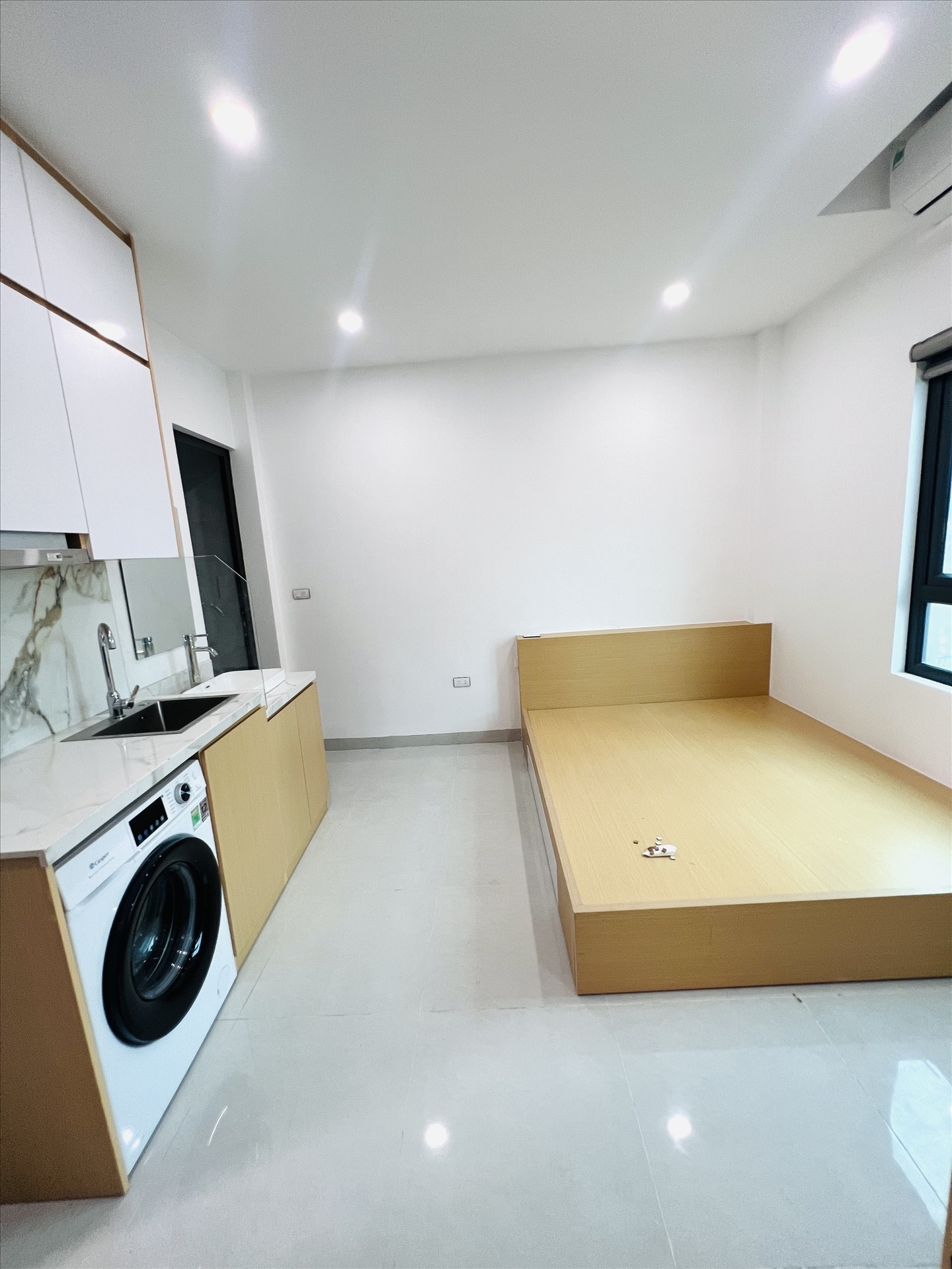 Phòng trọ Studio 25m2 tại Friends Team 1 Khương Trung - Thanh Xuân - Phòng ngủ