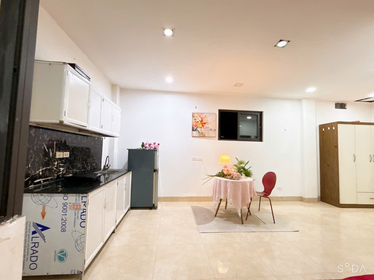 Phòng trọ Studio 28m2 tại HappyHomes Thiên Hiền - Nam Từ Liêm - Phòng bếp