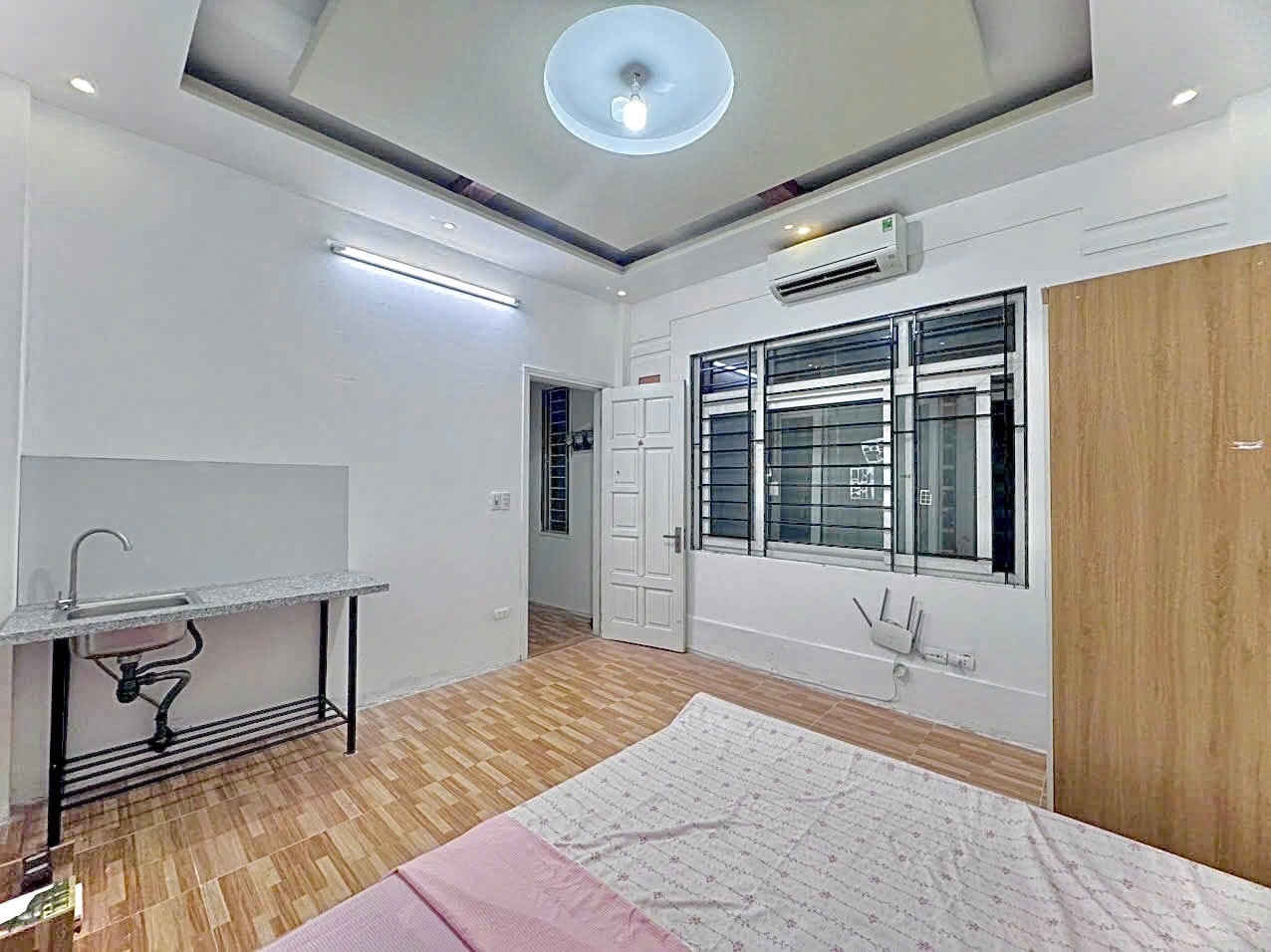 Phòng trọ Studio 20m2 tại Time House Hồ Tùng Mậu - Cầu Giấy - Phòng ngủ