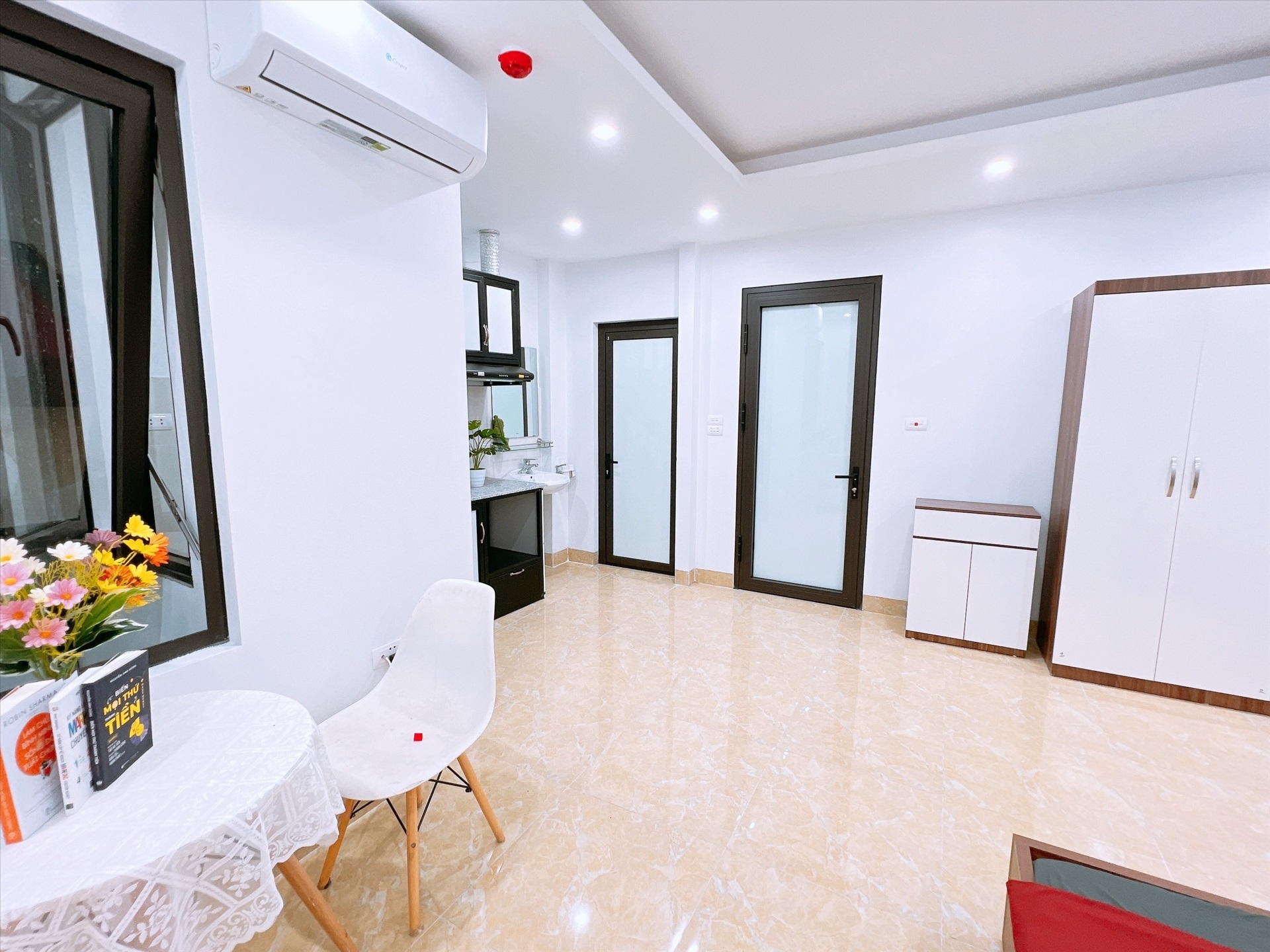 Phòng trọ Studio 25m2 tại Happyhomes 1 Lạc Long Quân - Tây Hồ - Phòng bếp
