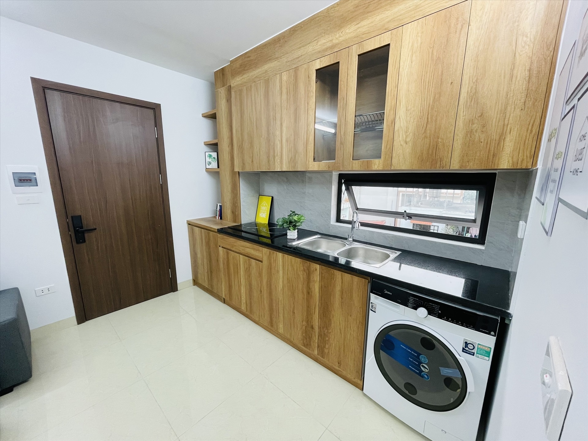 Phòng trọ Studio 30m2 tại Airstay Kim Giang - Hoàng Mai - Phòng bếp