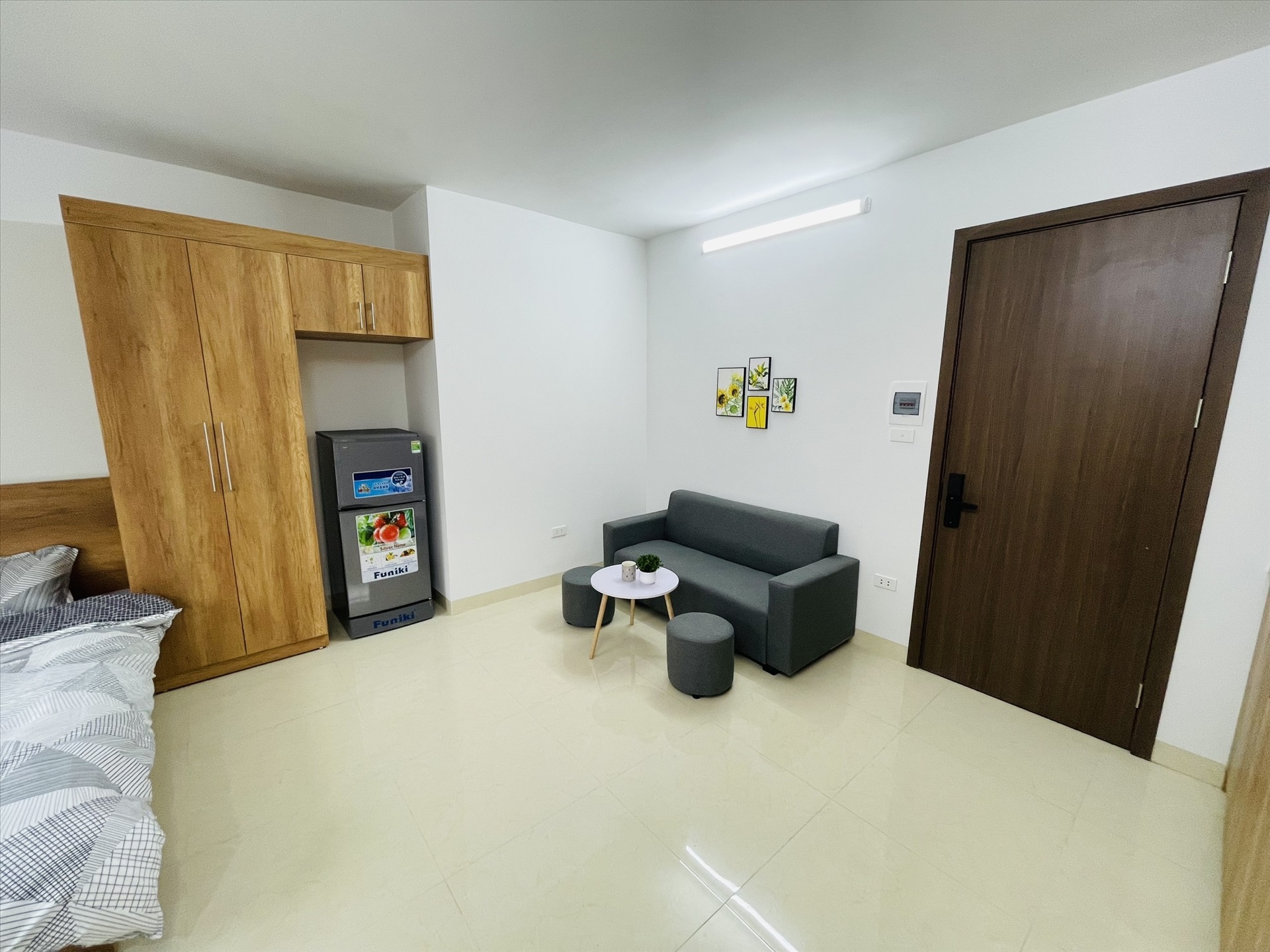 Phòng trọ Studio 30m2 tại Airstay Kim Giang - Hoàng Mai - Phòng khách