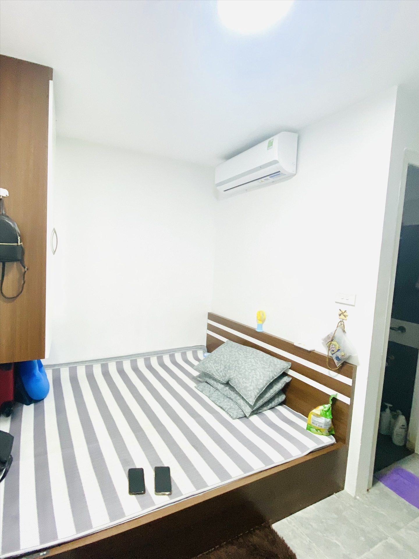 Phòng trọ Studio 17m2 tại NV Home Hoàng An - Đống Đa - Phòng ngủ