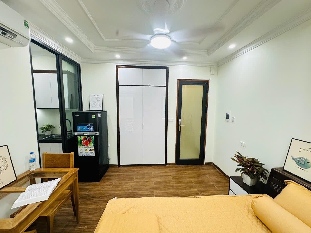 Phòng trọ Studio 25m2 tại NV Home Mỹ Đình - Nam Từ Liêm - Phòng ngủ
