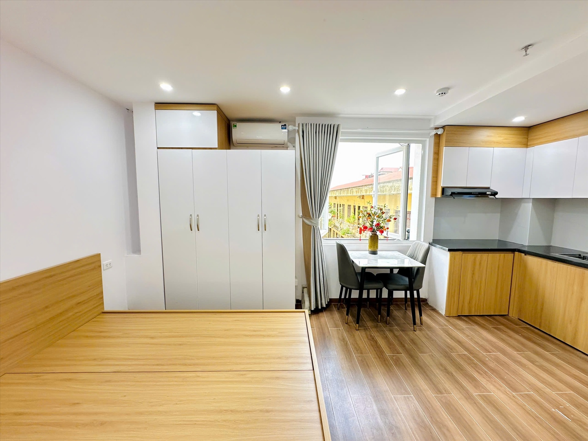 Phòng trọ Studio 25m2 tại TT House Nguyễn Phong Sắc - Cầu Giấy - Phòng ngủ