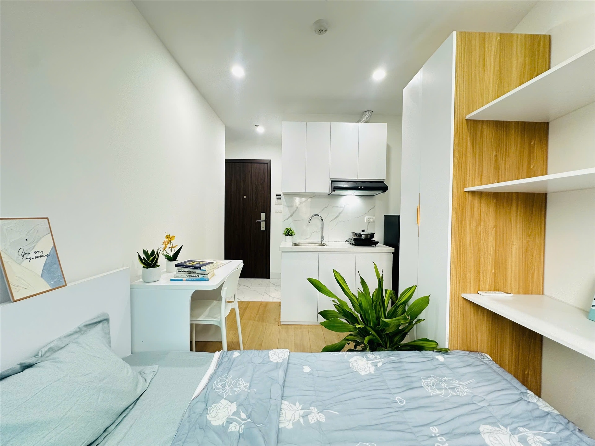 Phòng trọ Studio 25m2 tại NV Home B Thái Thịnh - Đống Đa - Phòng bếp