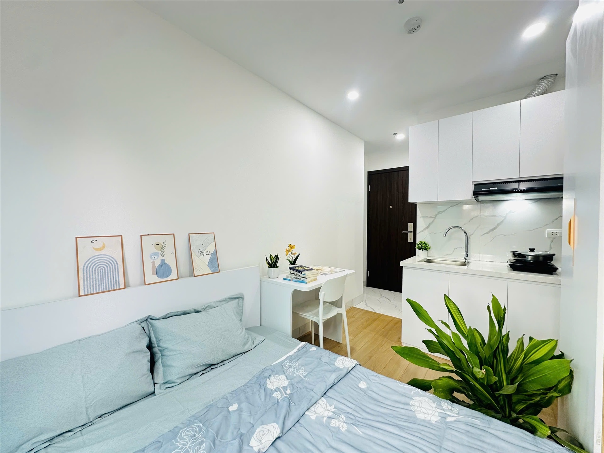 Phòng trọ Studio 25m2 tại NV Home B Thái Thịnh - Đống Đa - Phòng ngủ