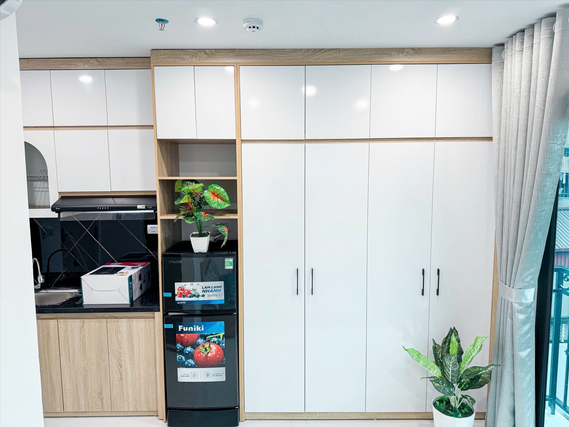 Phòng trọ Studio 25m2 tại Friends Team Chính Kinh - Thanh Xuân - Phòng bếp