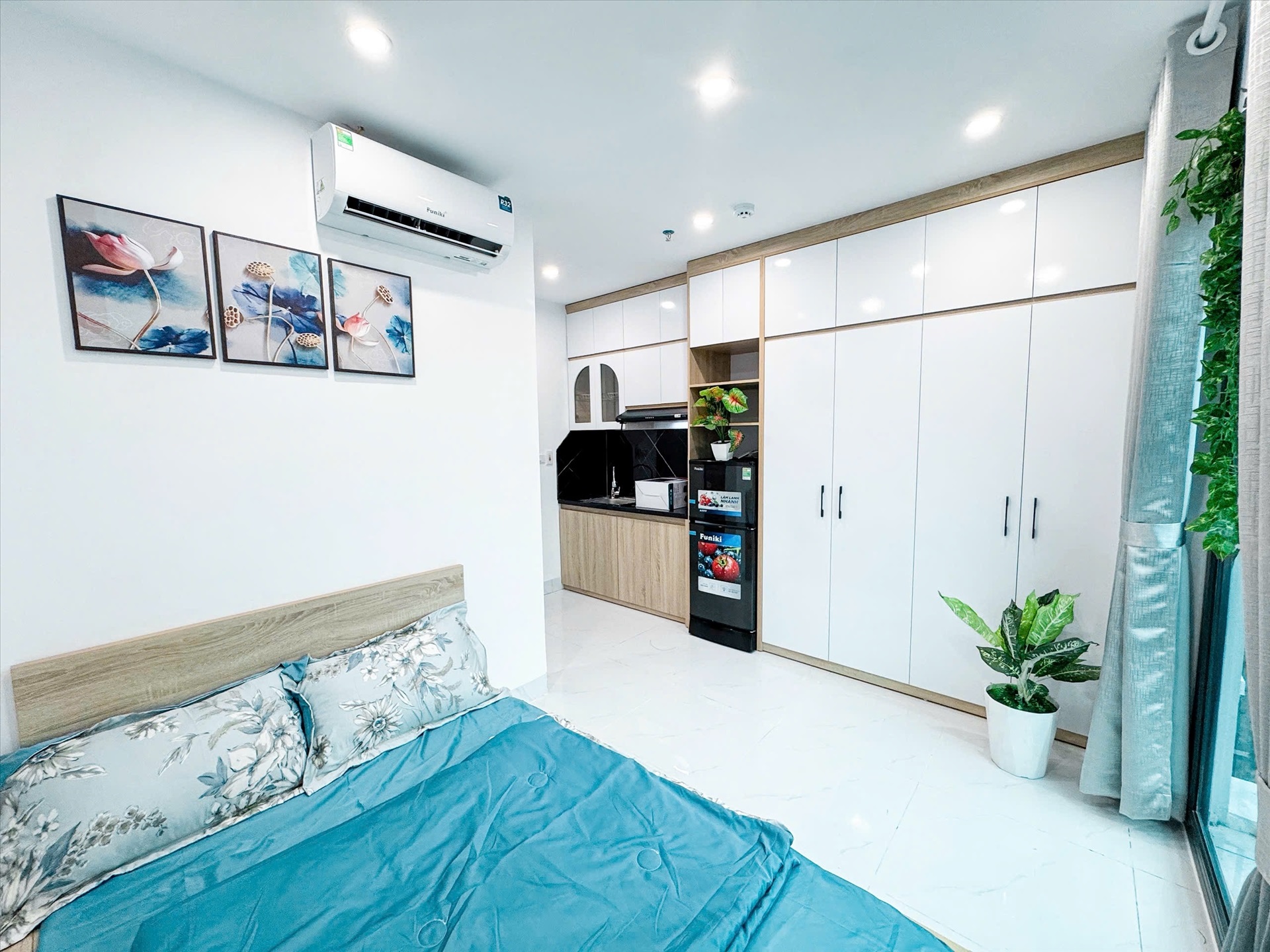 Phòng trọ Studio 25m2 tại Friends Team Chính Kinh - Thanh Xuân - Phòng bếp