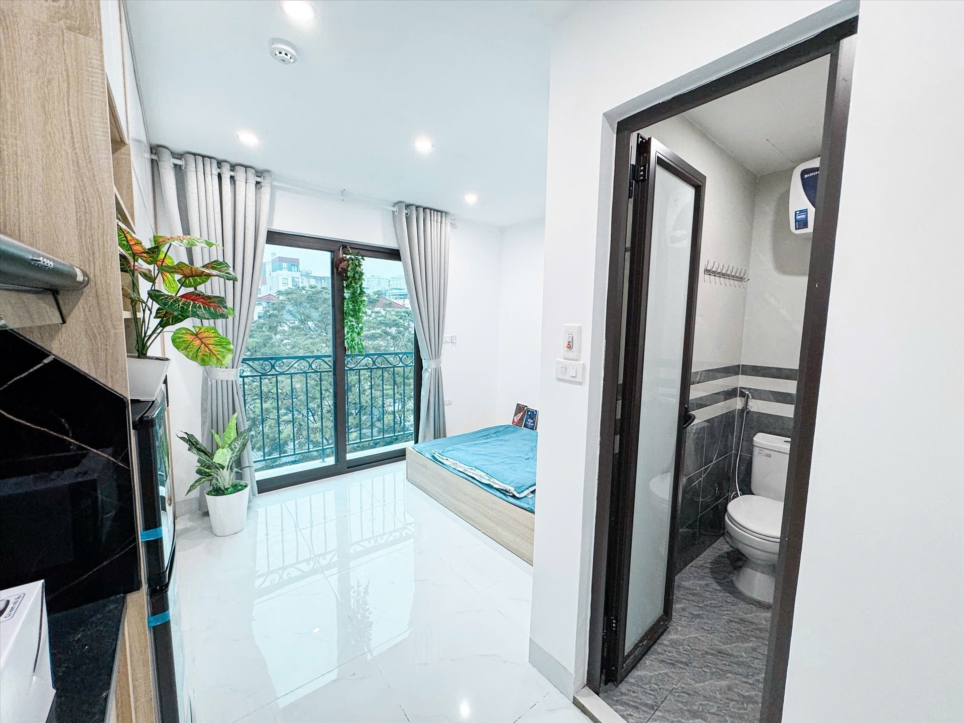Phòng trọ Studio 25m2 tại Friends Team Chính Kinh - Thanh Xuân - Phòng ngủ