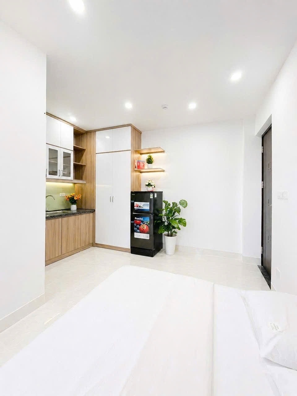 Phòng trọ Studio 25m2 tại Friends Team Đào Tấn - Ba Đình - Phòng ngủ
