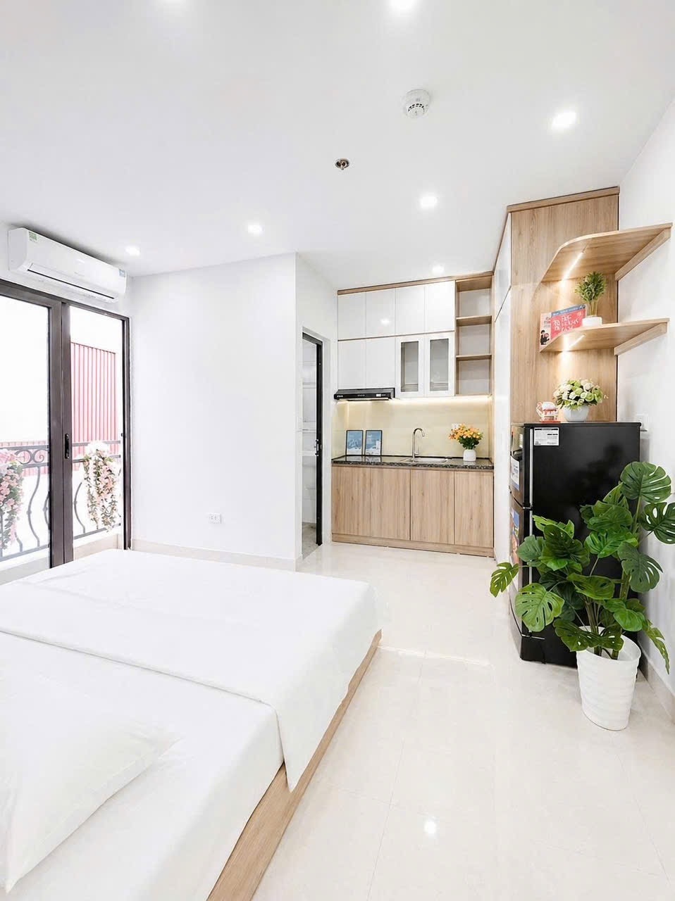 Phòng trọ Studio 25m2 tại Friends Team Đào Tấn - Ba Đình - Phòng ngủ
