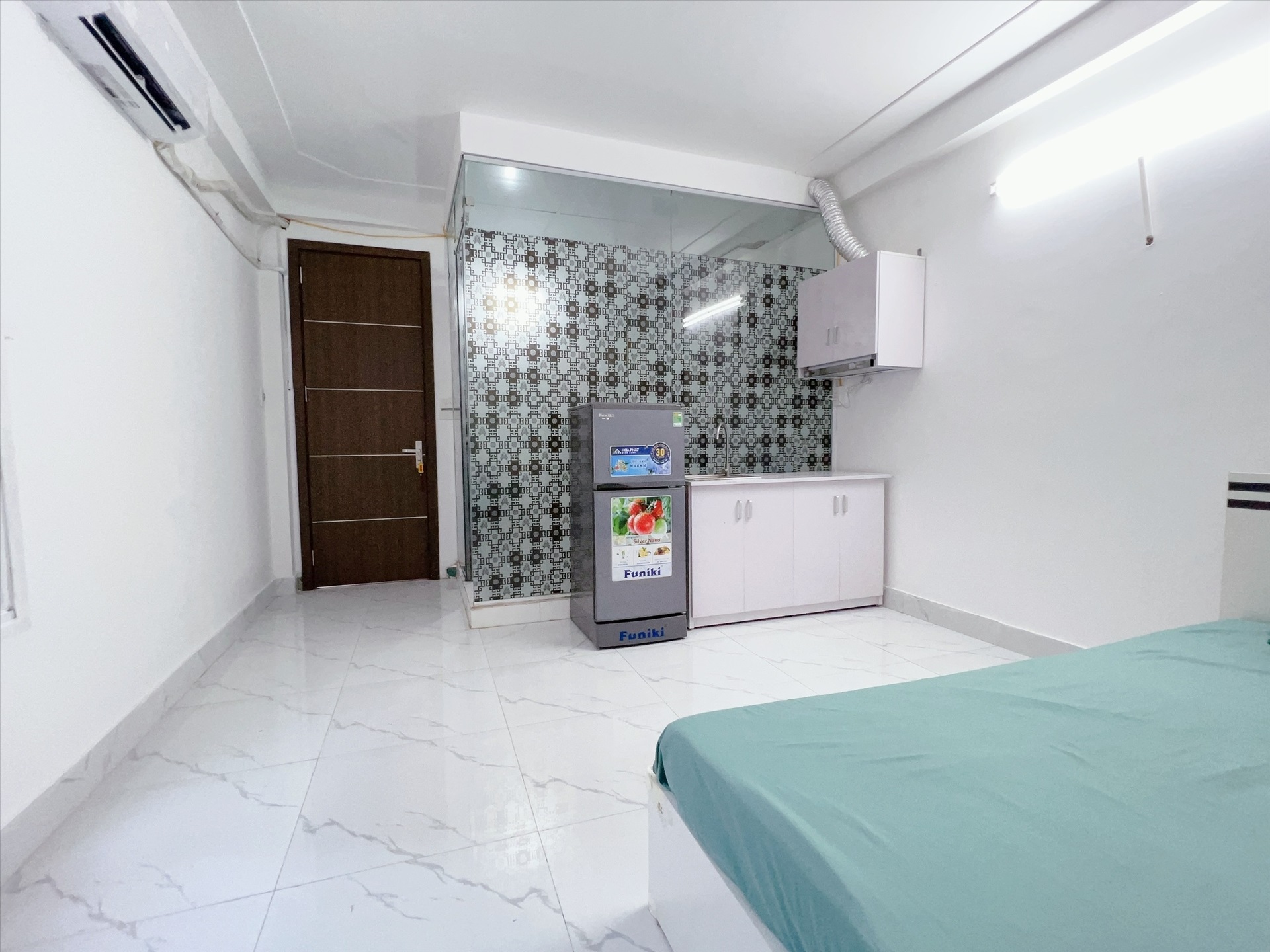 Phòng trọ Studio 25m2 tại Happyhomes Chùa Láng - Đống Đa - Phòng bếp