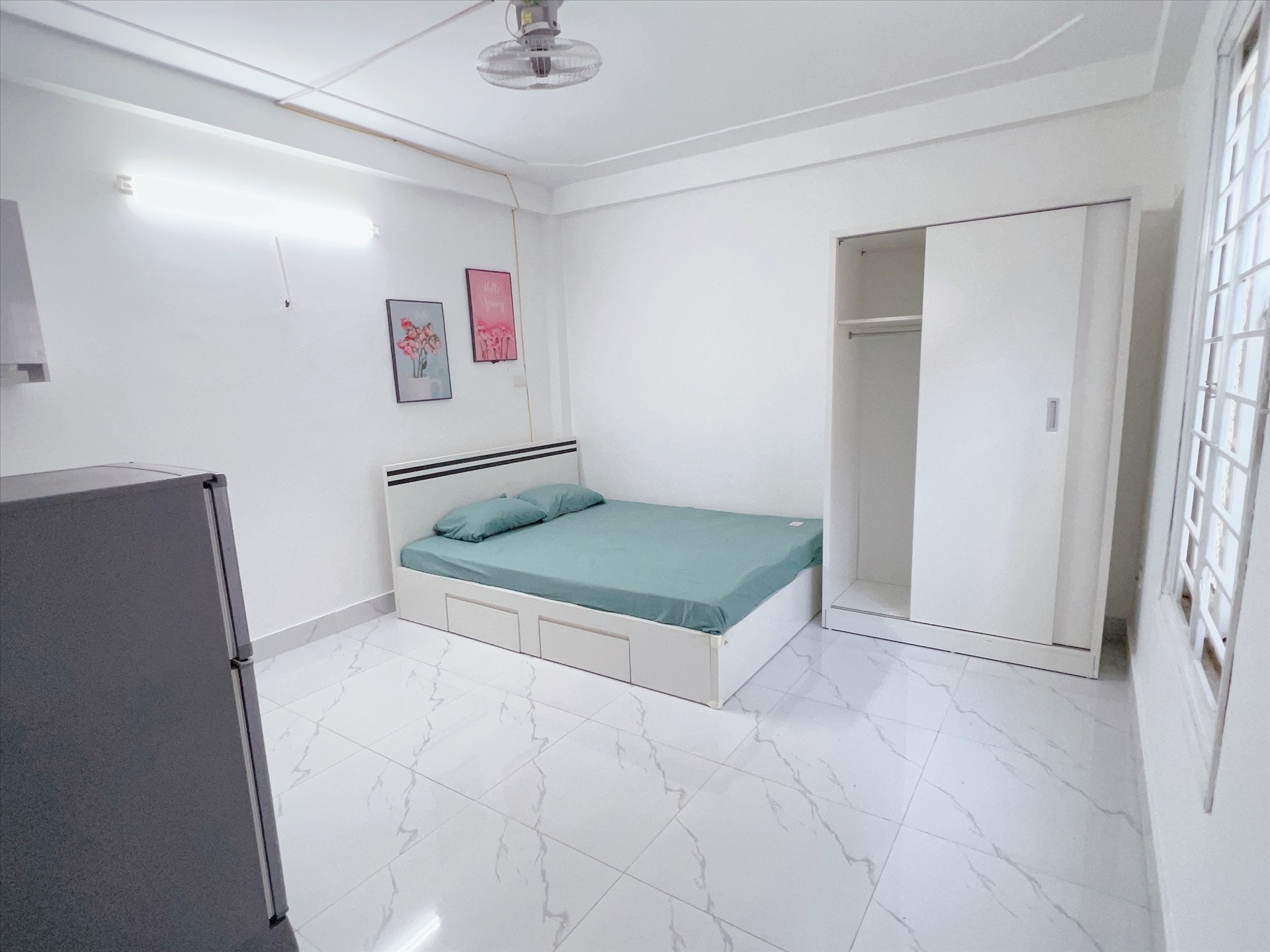 Phòng trọ Studio 25m2 tại Happyhomes Chùa Láng - Đống Đa - Phòng ngủ