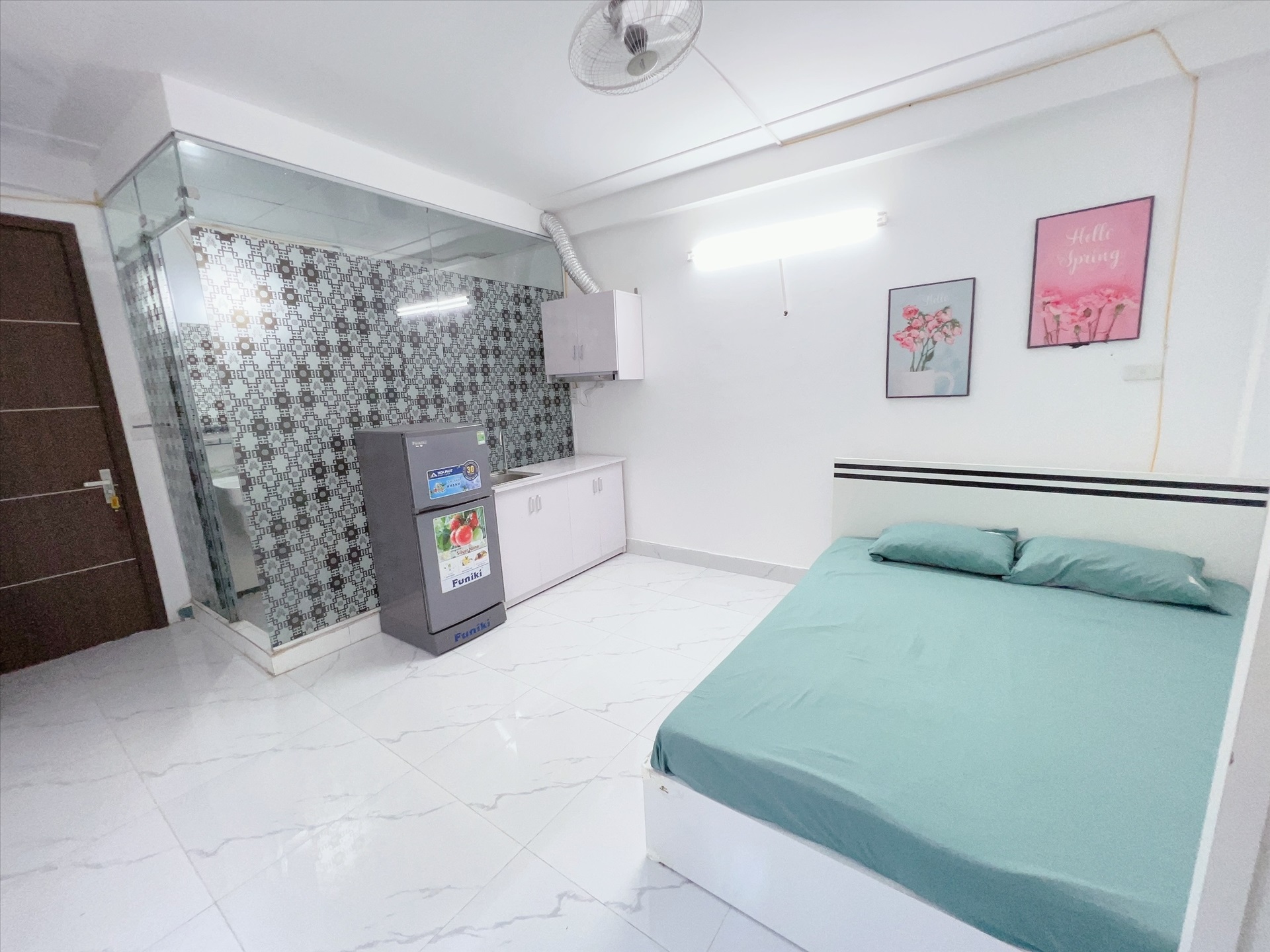 Phòng trọ Studio 25m2 tại Happyhomes Chùa Láng - Đống Đa - Phòng ngủ