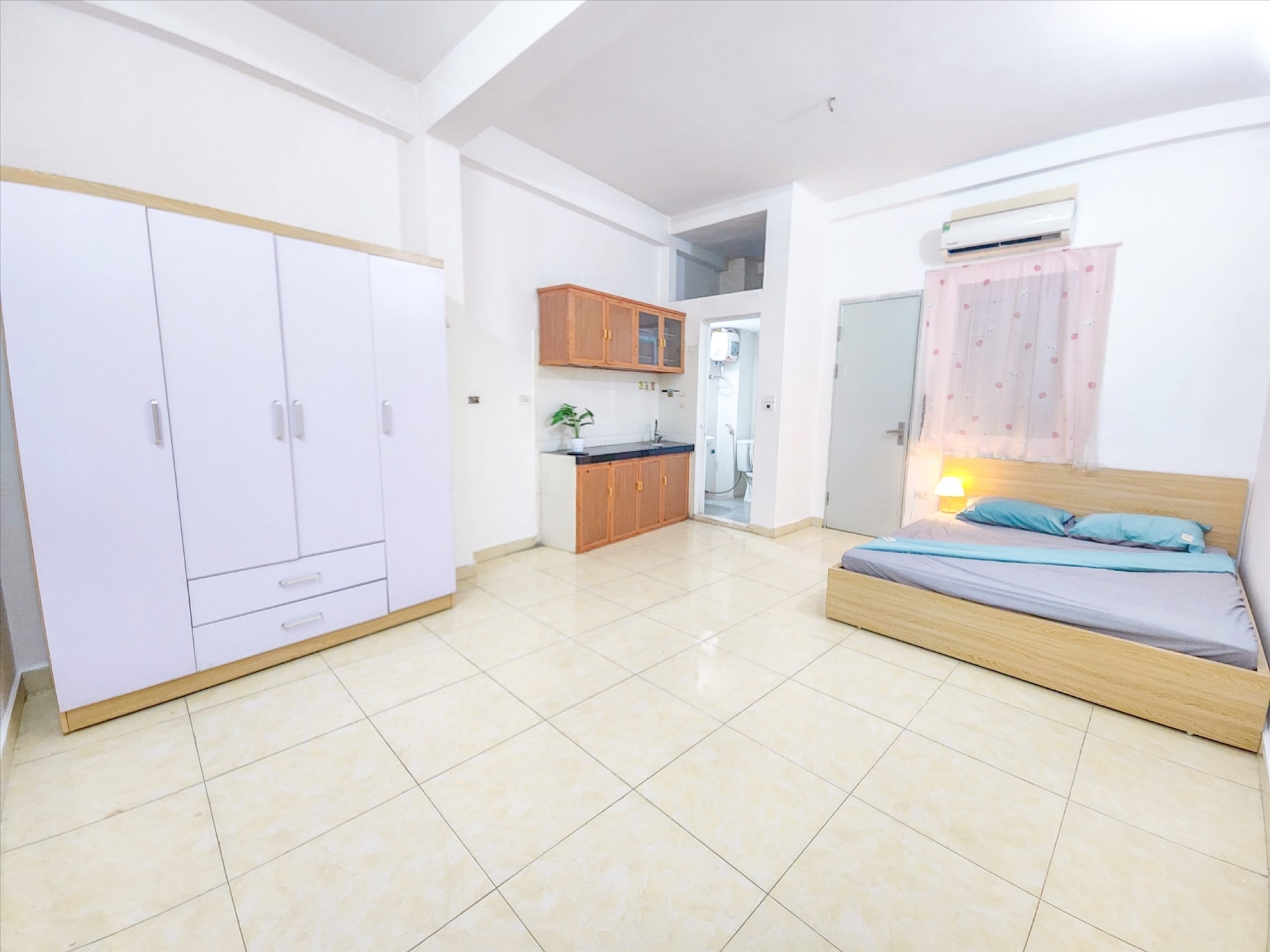 Phòng trọ Studio 25m2 tại Happyhomes 4 Lạc Long Quân - Tây Hồ - Phòng ngủ
