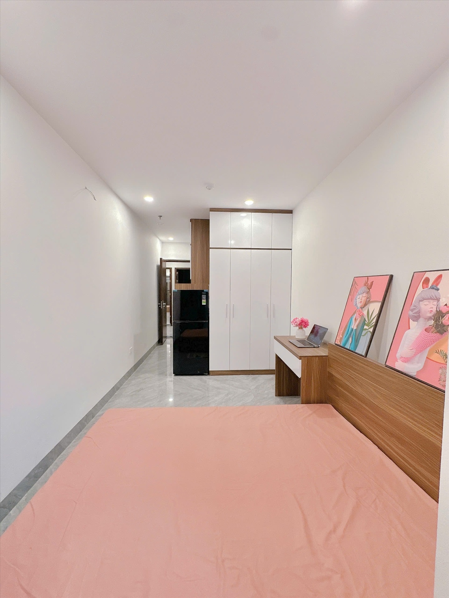 Phòng trọ Studio 25m2 tại HappyHomes 1 Yên Hòa - Cầu Giấy - Phòng ngủ