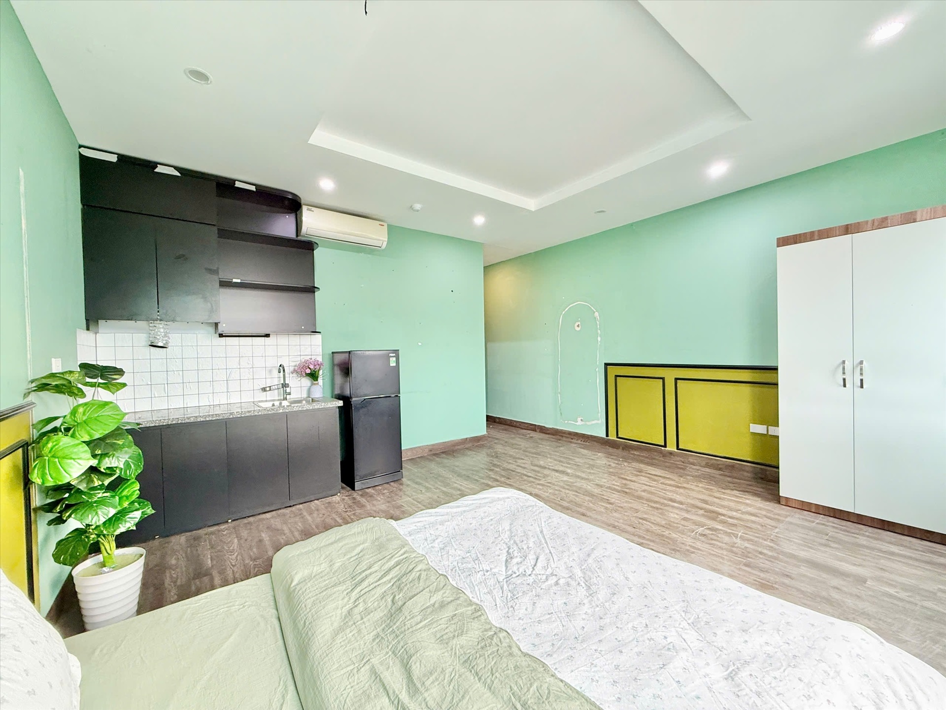 Phòng trọ Studio 32m2 tại Timehouse Đỗ Quang - Cầu Giấy - Phòng bếp