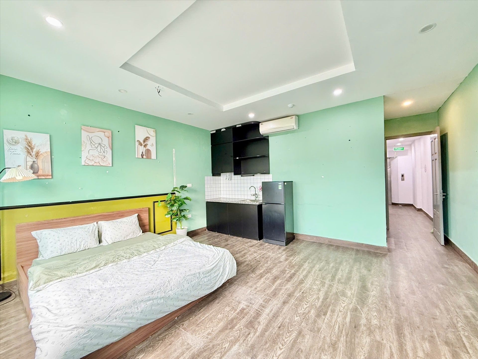 Phòng trọ Studio 32m2 tại Timehouse Đỗ Quang - Cầu Giấy - Phòng bếp