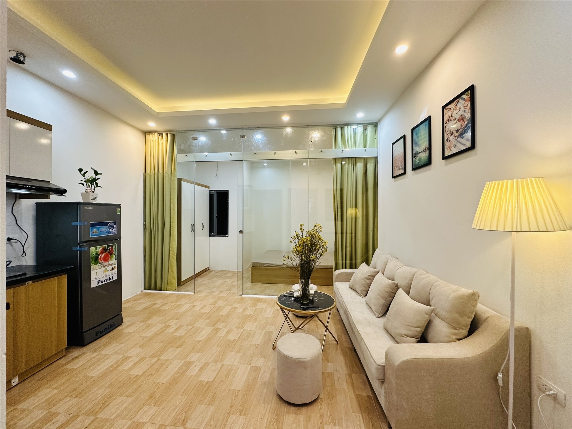 Phòng trọ 1 Phòng ngủ 40m2 tại GD Home Đê La Thành - Đống Đa - Phòng khách